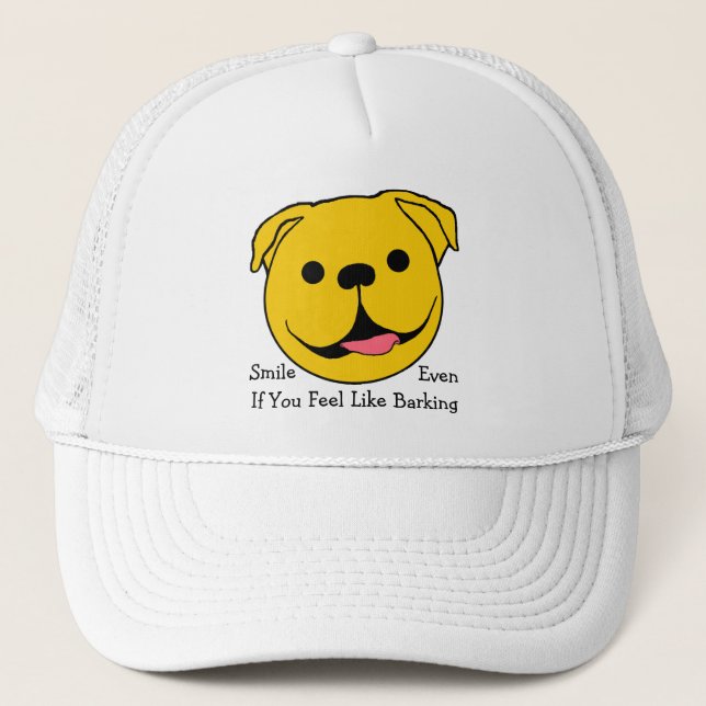 Casquette Joyeux chien de visage (Devant)