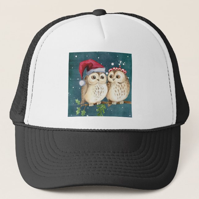 Casquette Joyeux Chouettes de Noël (Devant)