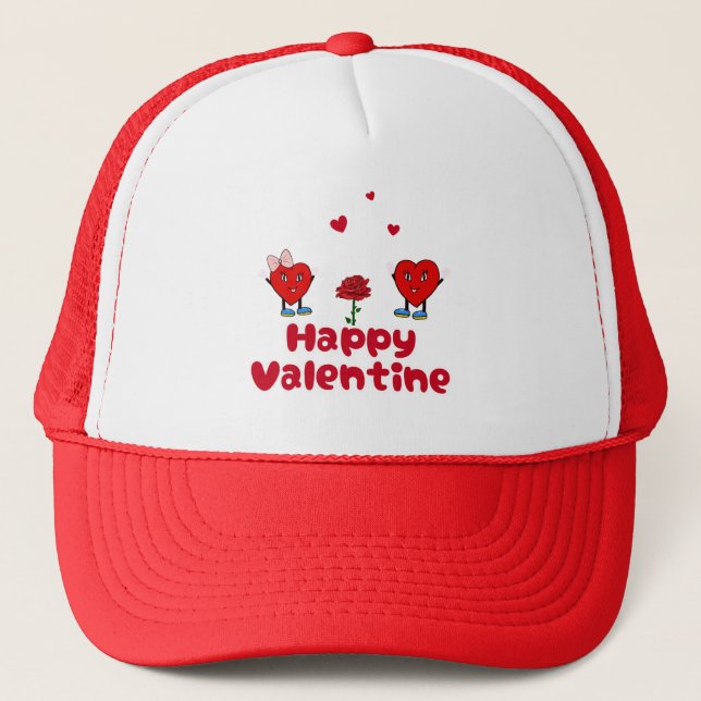 Casquette Joyeux coeur rouge (Devant)