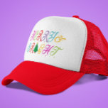 Casquette Joyeux et brillant arbre de Noël coloré femmes<br><div class="desc">Répandez votre fête grâce à notre design "Joyeux et lumineux arbre de Noël coloré", parfait pour ajouter une touche festive à votre garde-robe de vacances. Ce sapin de Noël plein de vie et de joie est orné d'un éventail de couleurs qui capte l'esprit joyeux de la saison. Que vous assistiez...</div>