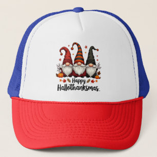 Casquette Joyeux Hallothanksmas Halloween Noël Gnomes