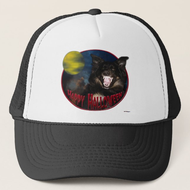Casquette Joyeux Halloween Loup Effrayant (Devant)
