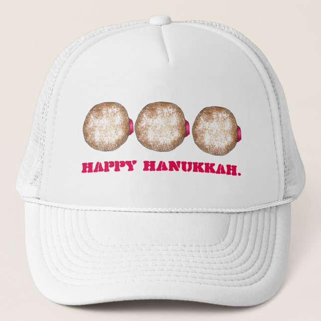 Casquette Joyeux Hanoukka Chanukah Jelly Donut Doughnut (Devant)