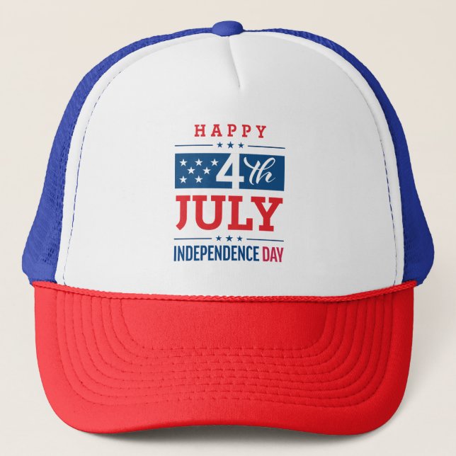 Casquette Joyeux Jour de l'Indépendance 4 juillet (Devant)