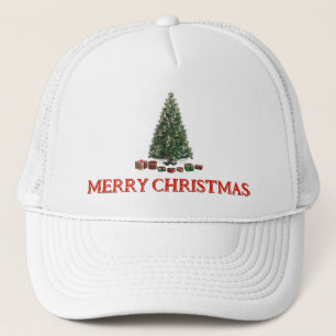 Casquette Joyeux Noël. Arbre (modèle 1) avec cadeaux