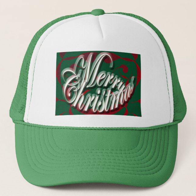 Casquette Joyeux Noël au chapeau vert (Devant)