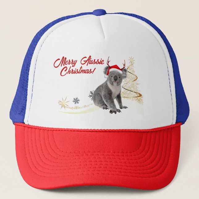 Casquette Joyeux Noël australien ours koala  (Devant)