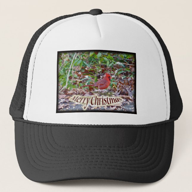 Casquette Joyeux Noël cardinal (Devant)