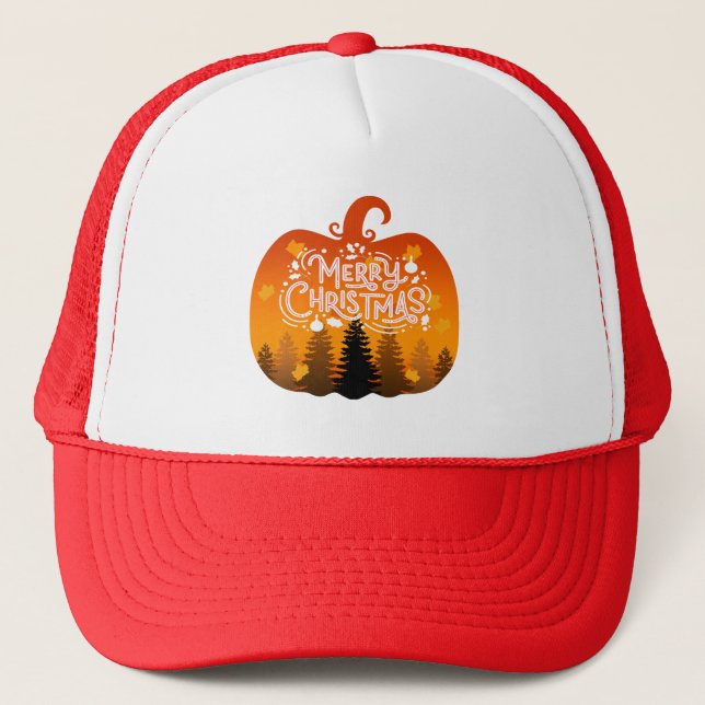 CASQUETTE JOYEUX NOËL CITROUILLE SAISON DES FÊTES (Devant)