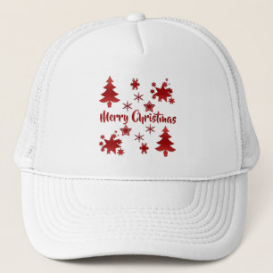 Casquette Joyeux Noël, décoration rouge pour les fêtes,