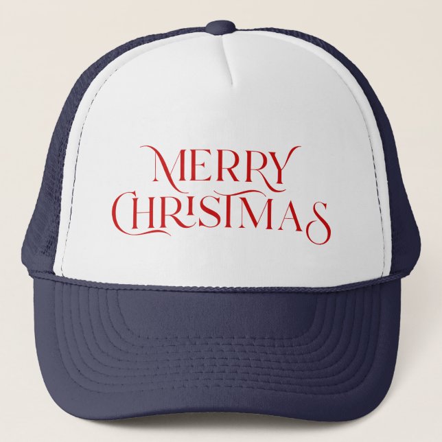 Casquette Joyeux Noël élégante typographie (Devant)