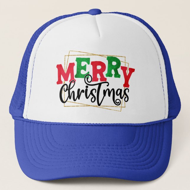 Casquette Joyeux Noël encadré-80716 (Devant)