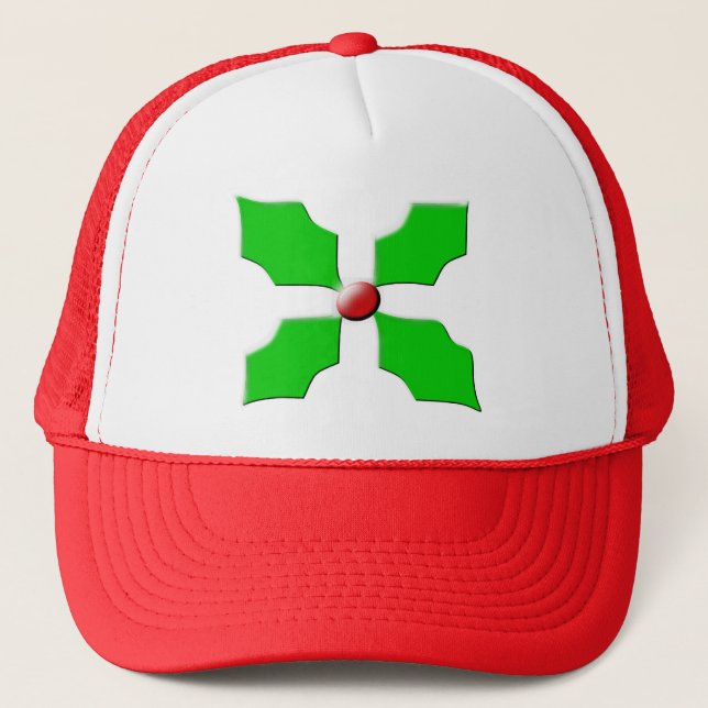 Casquette Joyeux Noël Festif Holly Trucker Chapeau (Devant)