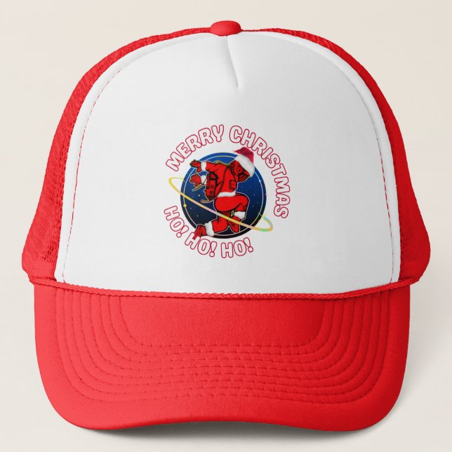 CASQUETTE JOYEUX NOËL FUNNY SPACE ASTRONAUTE  (Devant)