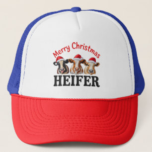 Casquette Joyeux Noël Génisse Vache Drôle Noël Vacances