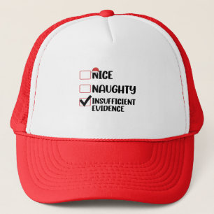 Casquette Joyeux Noël Gentil Méchant Preuves Insuffisantes