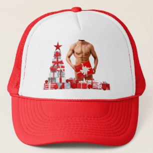Casquette Joyeux Noël SlipperyJoe rouge blanc argent cadeau