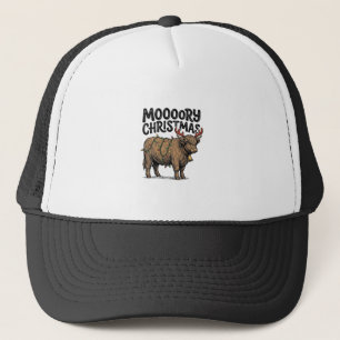 Casquette Joyeux Noël Vache Highland Gravure Vintage T