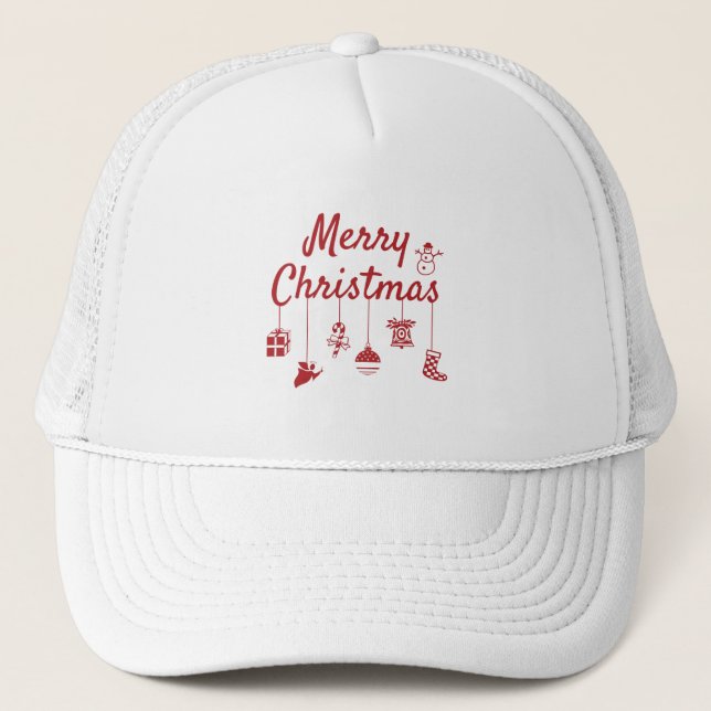 Casquette Joyeux ornements de Noël (Devant)