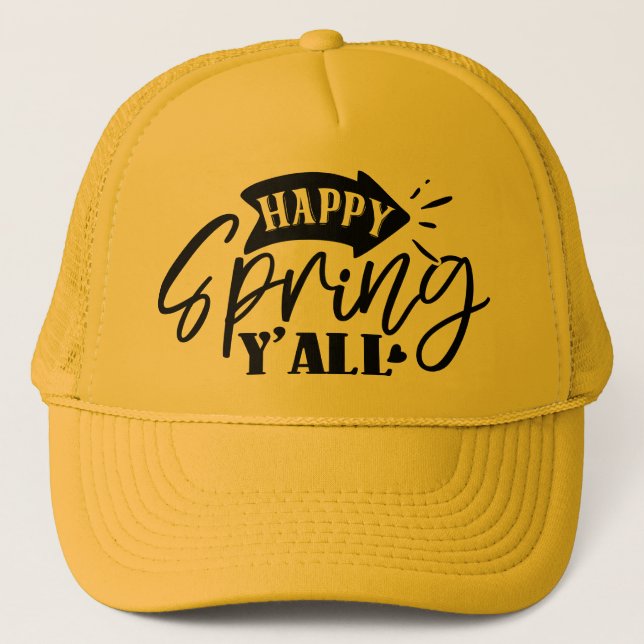 Casquette Joyeux Printemps à Tous Typographie Design-49765 (Devant)