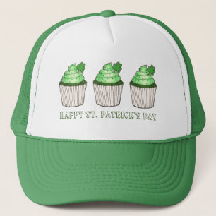 Casquette Joyeux St. Patrick's Day Green Shamrock Cupcake