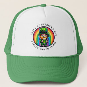Casquette Joyeux St Patrick's Day Leprechaun avec bière vert