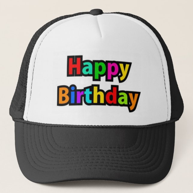 Casquette Joyeux texte d'anniversaire (Devant)