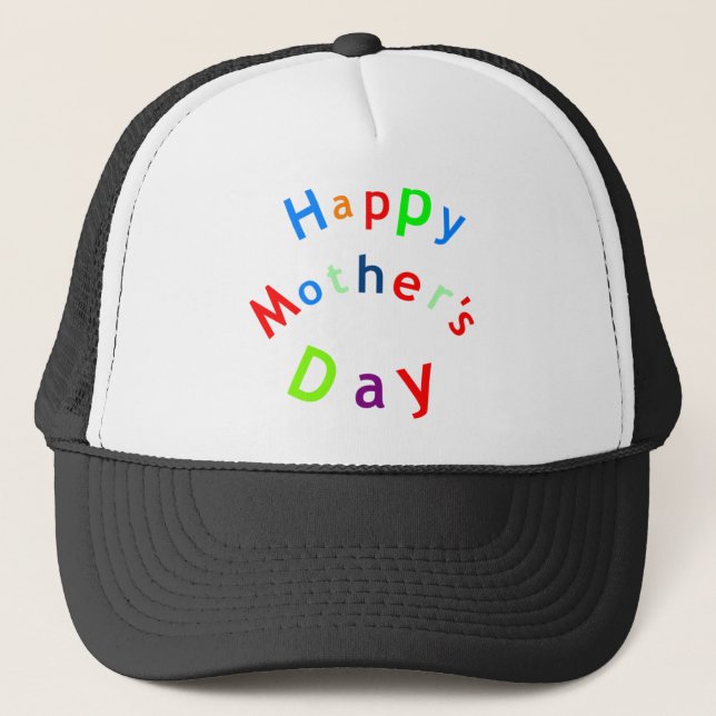 Casquette Joyeux texte de la fête des mères (Devant)