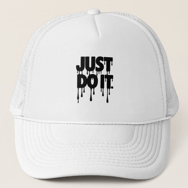 Casquette Just Do It! T-shirt | Lettrage Gras Rétro (Devant)