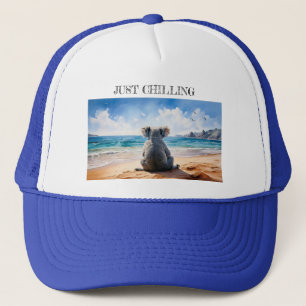 Casquette Juste Chilling Koala regarder l'océan