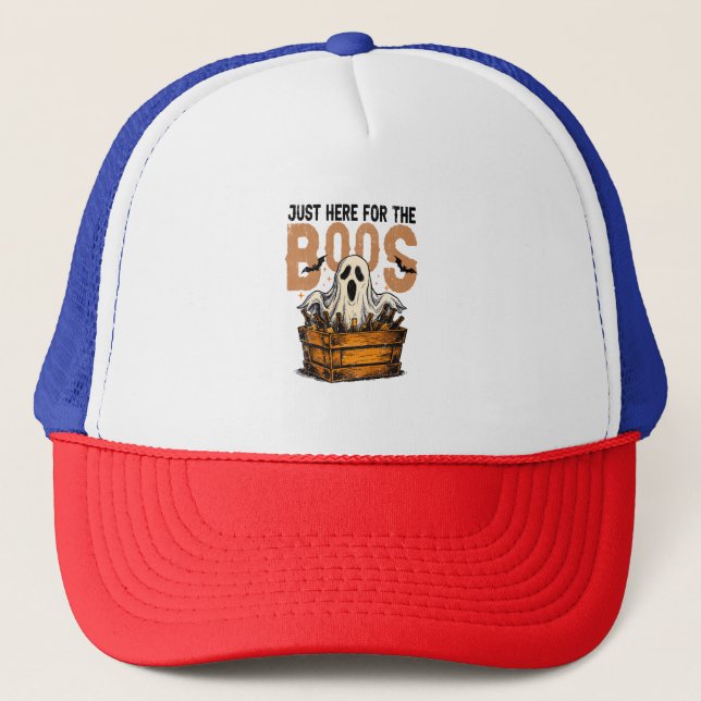 Casquette Juste ici pour les sifflets Halloween (Devant)