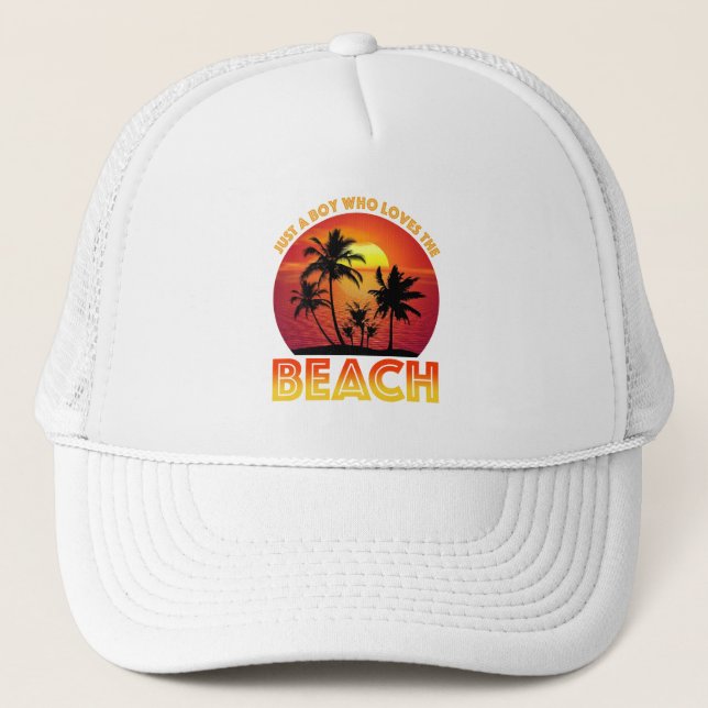 Casquette Juste Un Garçon Qui Aime La Plage (Devant)