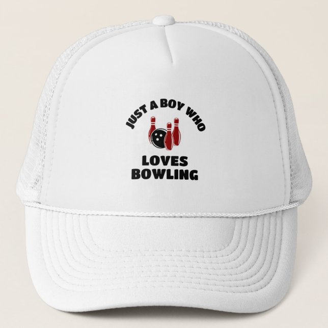 Casquette Juste un garçon qui aime le bowling (Devant)