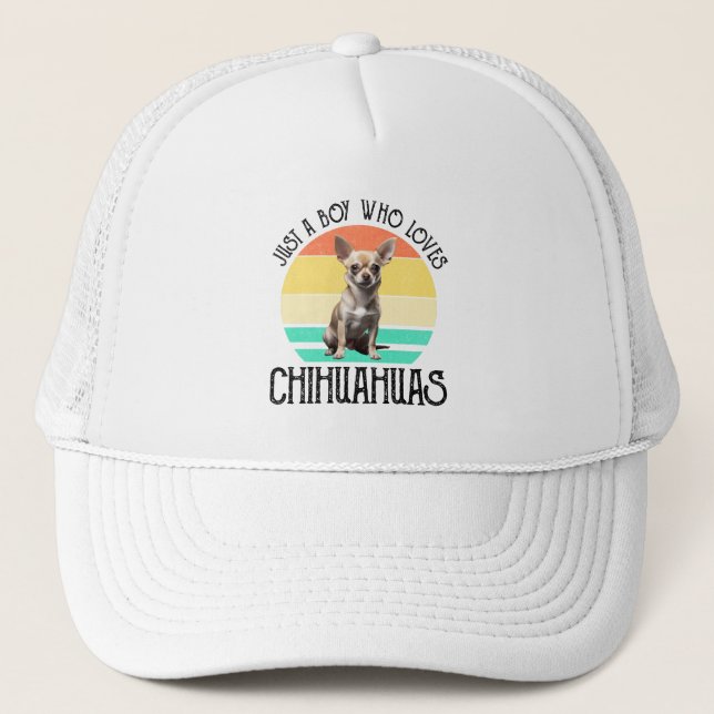 Casquette Juste un garçon qui aime le Chihuahuas (Devant)