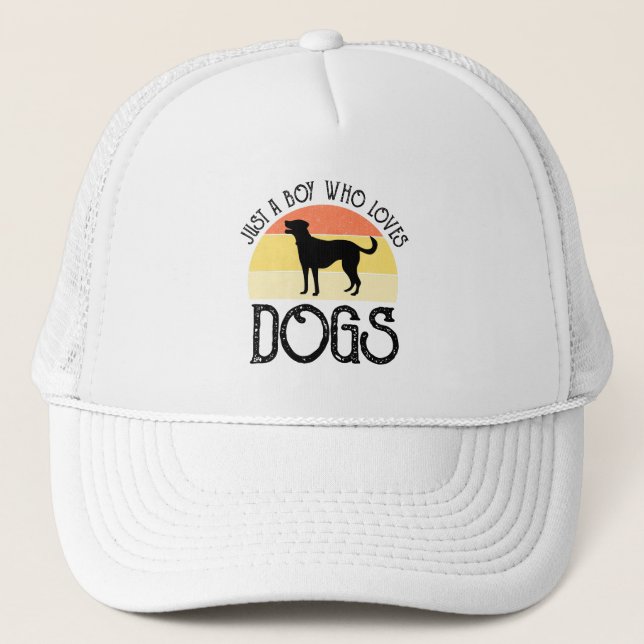 Casquette Juste un garçon qui aime les chiens (Devant)