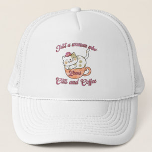 Casquette Juste une femme qui aime les chats et le café