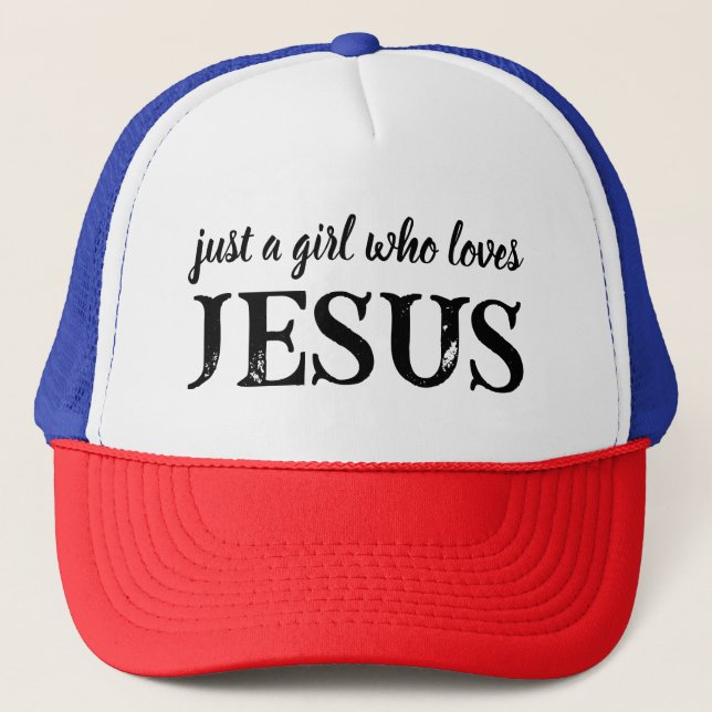 Casquette Juste Une Fille Qui Aime Jésus Foi Chrétienne (Devant)