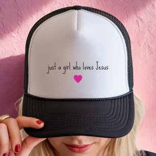 Casquette Juste une fille qui aime Jésus Trucker Chapeau