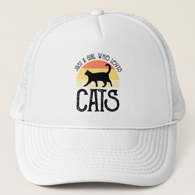 Casquette Juste une fille qui aime les chats (Devant)