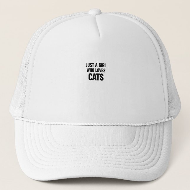 Casquette Juste une fille qui aime les chats – Amour de chat (Devant)