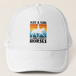 Casquette Juste une fille qui aime les chevaux drôle proprié