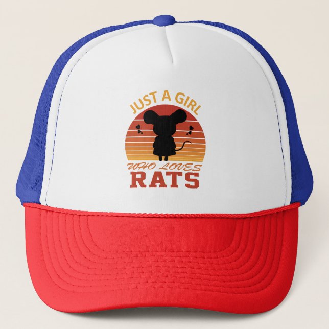 Casquette Juste une fille qui aime les rats (Devant)