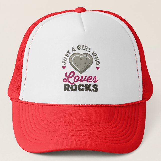 Casquette Juste une fille qui aime les rochers géologue (Devant)