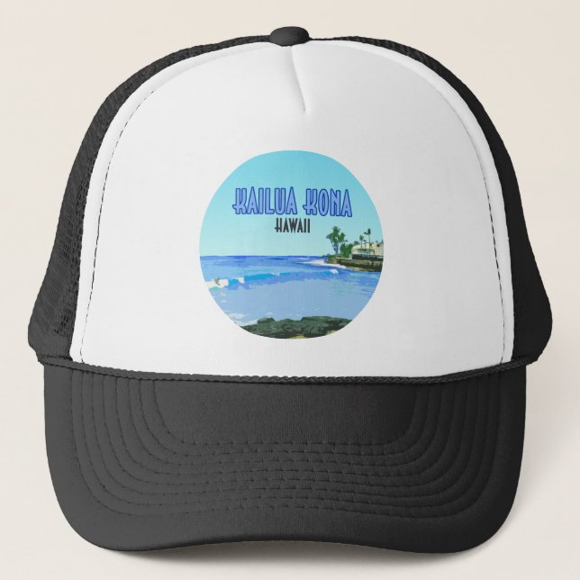 Casquette Kailua Kona Big Island Hawaii Vintage (Devant)