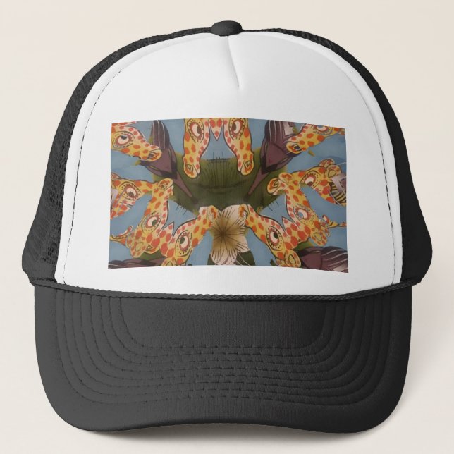 Casquette Kaleidoscope Giraffe Mandala : Safari Art Abstrait (Devant)