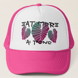 Casquette KALO KRUAI PONO EAT MORE in PINK Trucker Hat