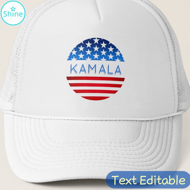 Casquette Kamala Harris Election USA Drapeau moderne Texte p (Créateur téléchargé)