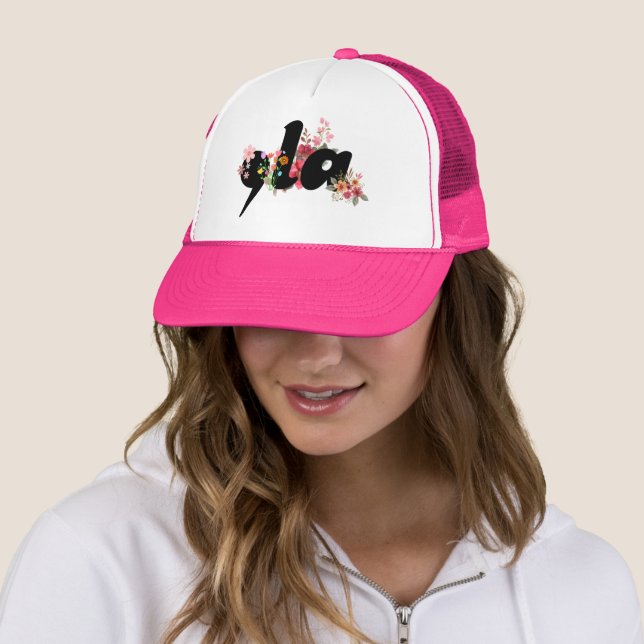 Casquette Kamala Harris Flowers - Comma la Floral tendance (En situation)