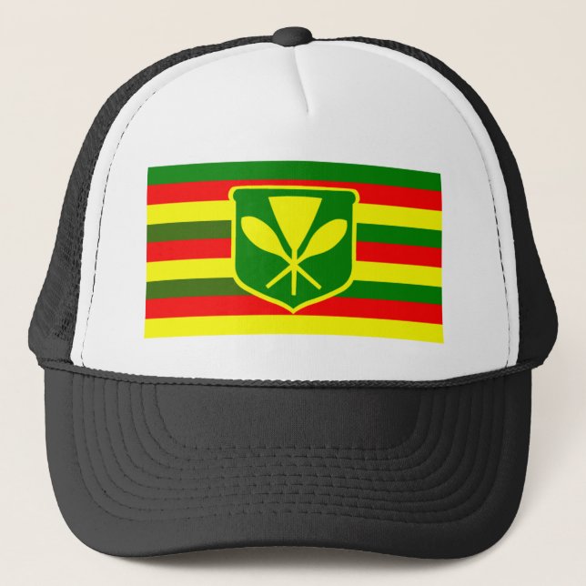 Casquette Kanaka Maoli - drapeau hawaïen indigène (Devant)