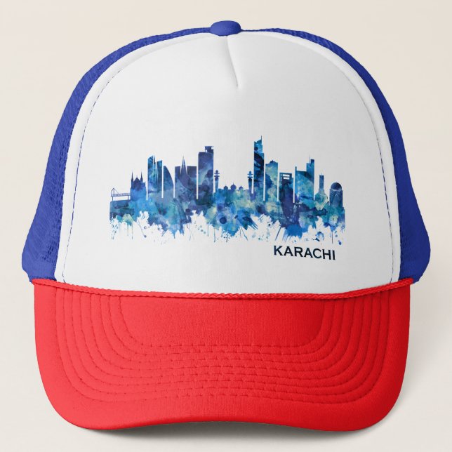Casquette Karachi Skyline Pakistan Blue (Devant)